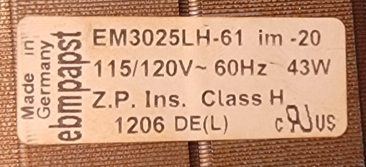 Genuine Double Oven Thermador Cooling Fan Motor Part#QLZ06/0018