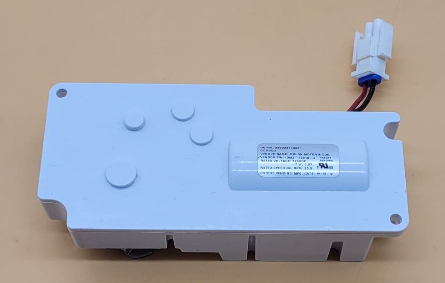 Genuine Refrigerator GE Auger Motor Part#239D2370G001