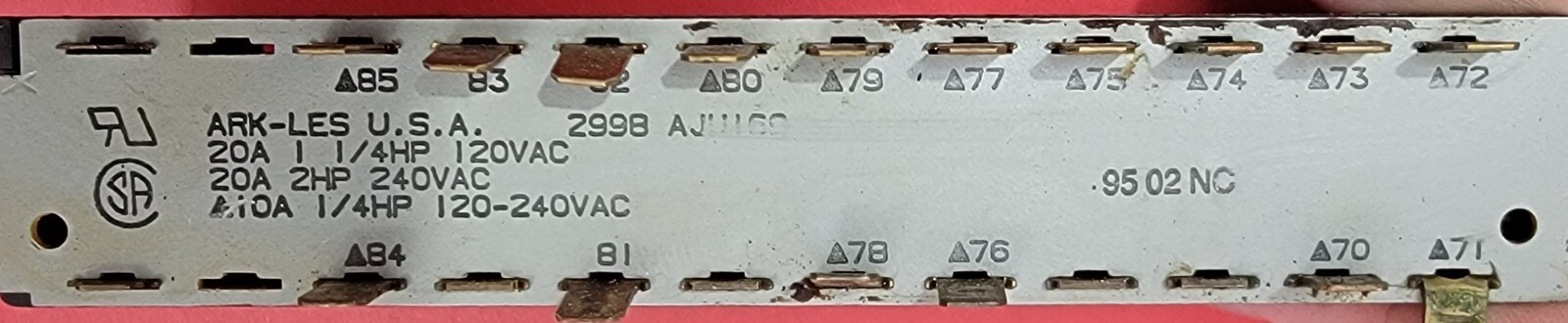 Genuine Double Oven Thermador Selector 4 Button Part#15-10-310