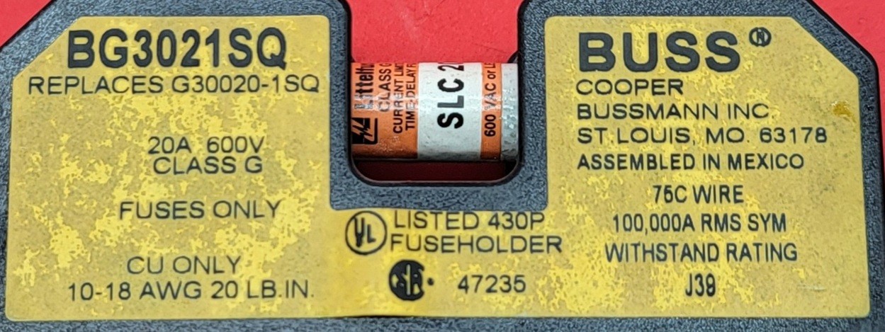 Genuine Double Oven Thermador Fuse Block Part#BG3021SQ