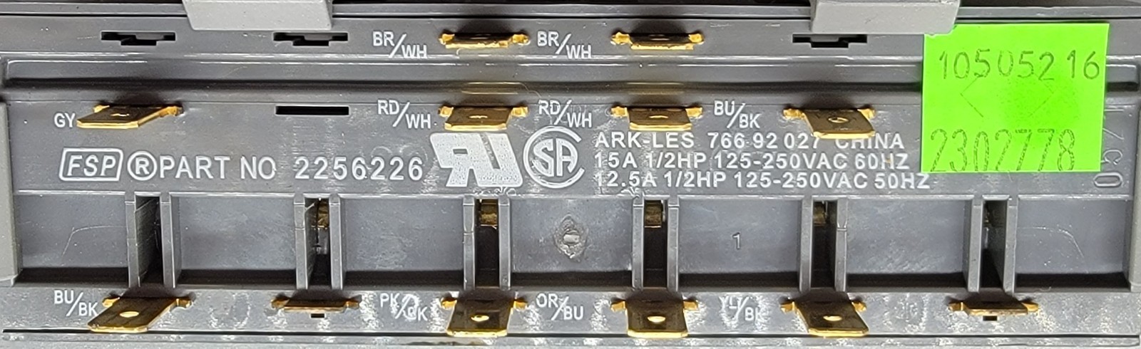 Genuine Refrigerator Thermador Ice/Water Select Part#2256259
