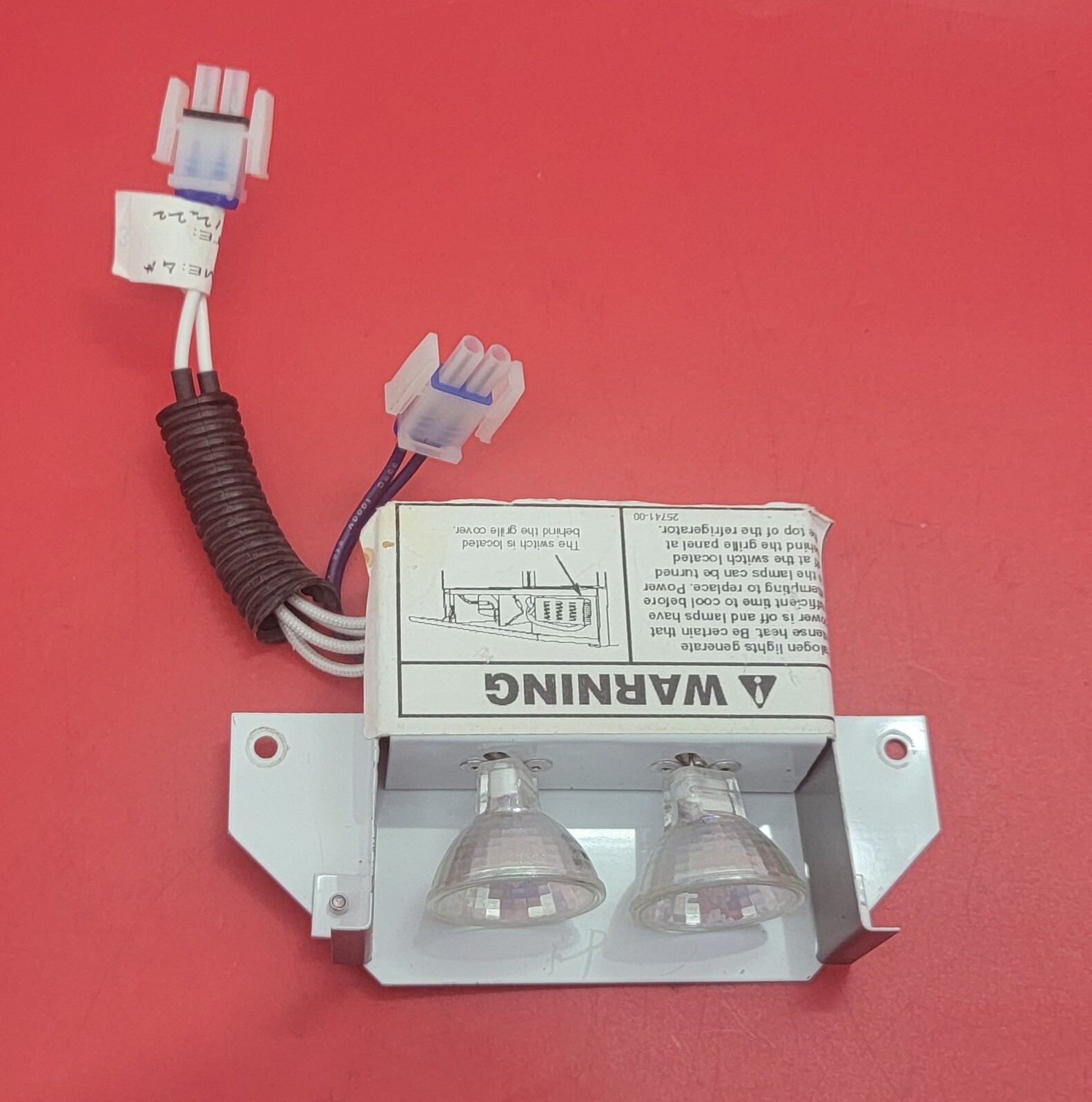 Genuine Refrigerator GE Light Bulb Housing Part#WR02X11223