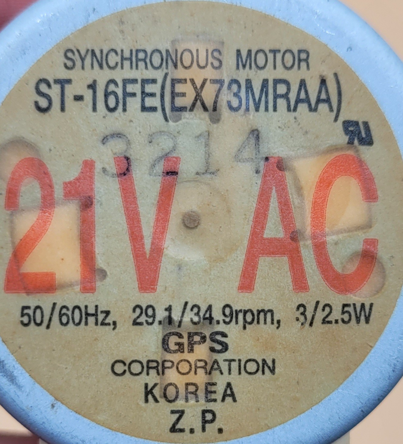 Genuine Microwave GE Turntable Motor Part#ST-16FE EX73SAAA