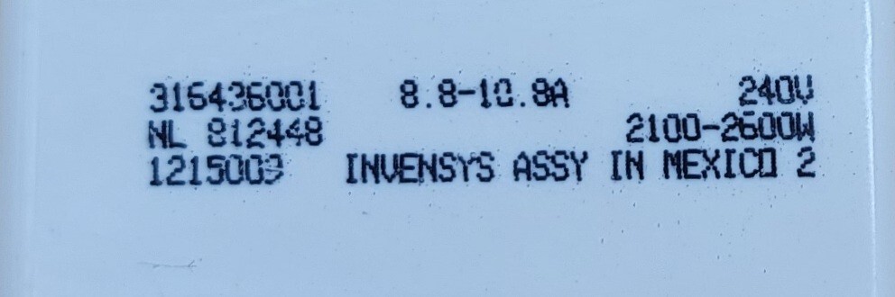 Genuine Oven Frigidaire Infinite Switch Part#316436001