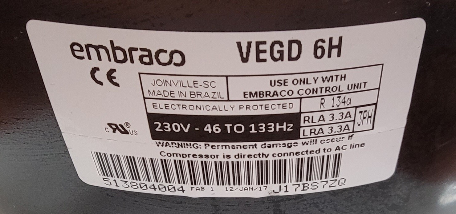 Genuine Refrigerator Maytag Compressor Part#513804004 VEGD 6H
