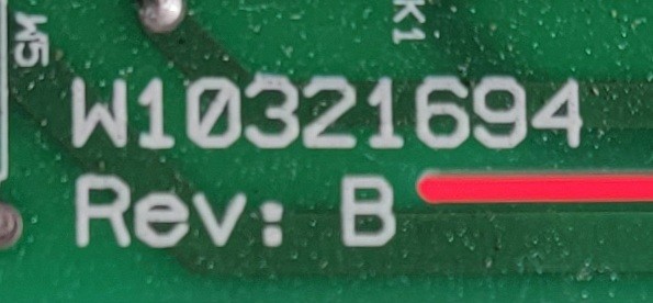Genuine Refrigerator Whirlpool Control Board Part#W10759661