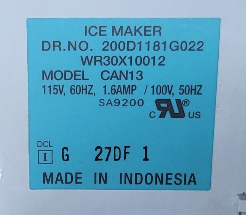 Genuine Refrigerator GE Ice Maker Part#200D1181G022