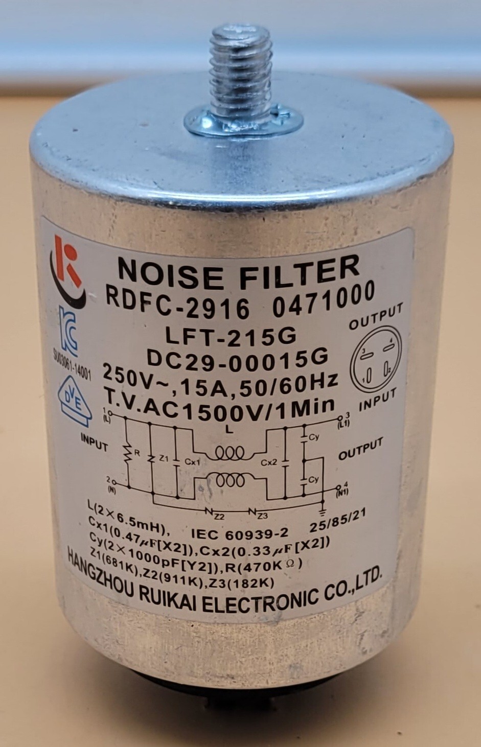 Genuine Dryer Samsung Capacitor Part#DC29-00015G