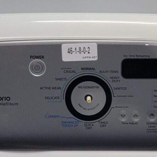 Genuine Dryer Whirlpool Control Panel Part#W10388674