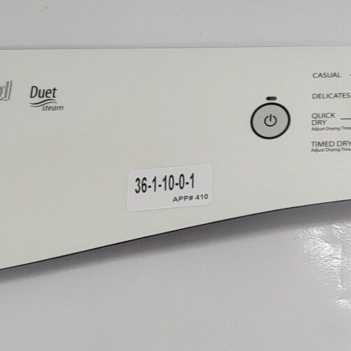 Genuine Dryer Whirlpool Control Panel Part#W10446401