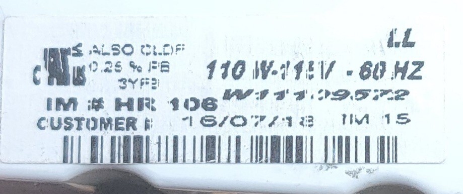 Genuine Refrigerator Kitchen Aid Ice Maker Part#W11109572