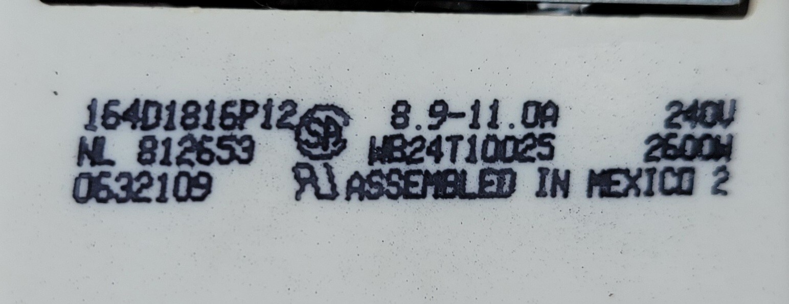 Genuine Oven GE Infinite Switch Part#164D1816P12