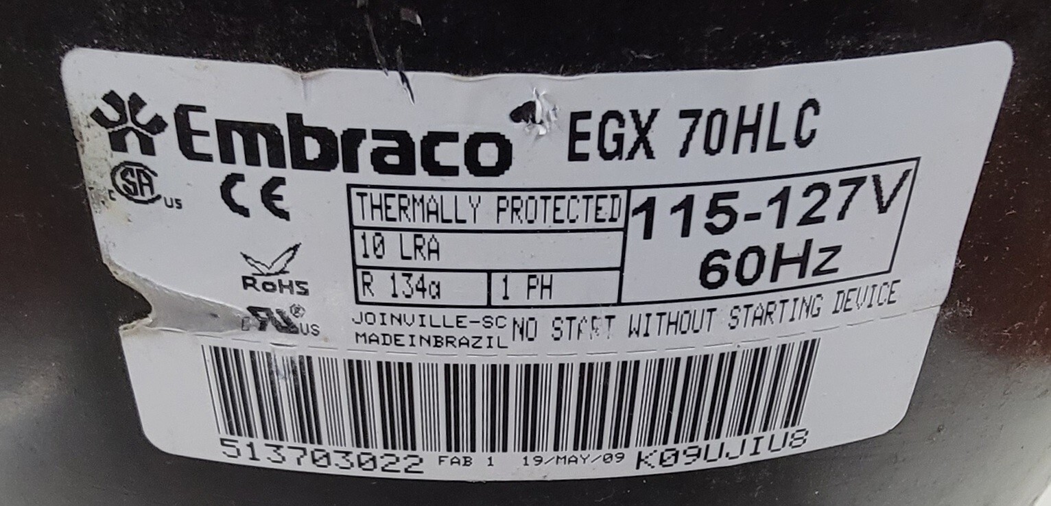 Genuine Refrigerator Samsung Compressor Part#513703022 EGX 70HLC