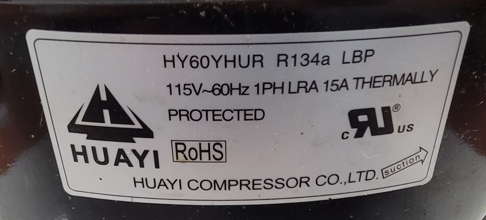 Genuine Refrigerator Whirlpool Compressor Part#HY60YHUR