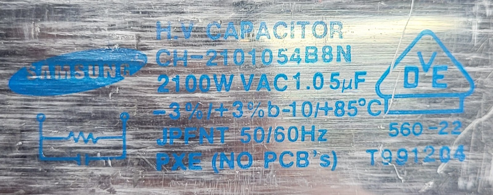 Genuine Double Oven Kitchen Aid Capacitor Part#CH-2101054B8N