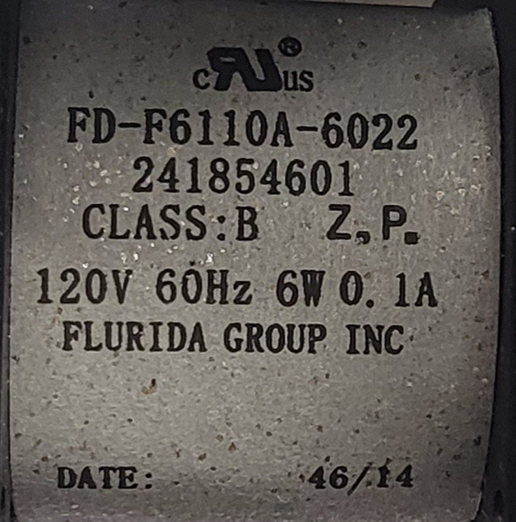 Genuine Refrigerator Frigidaire Evaporator Fan Motor Part#2415634