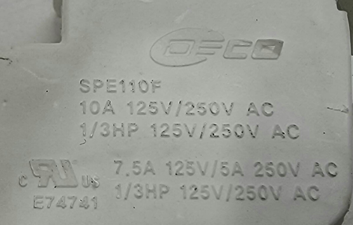 Genuine Dryer LG Door Switch Part#SPE110F
