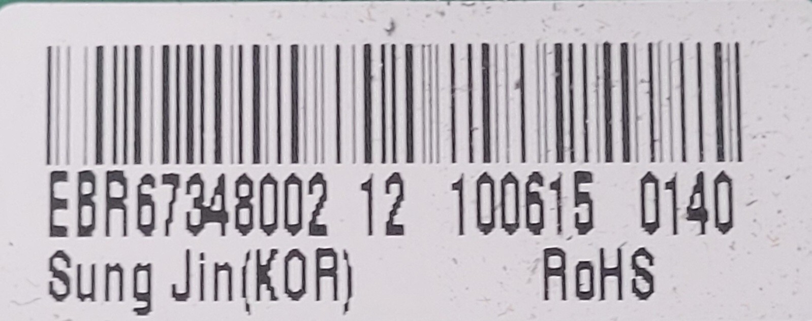 Genuine Refrigerator LG Circuit Board Part#EBR67348002