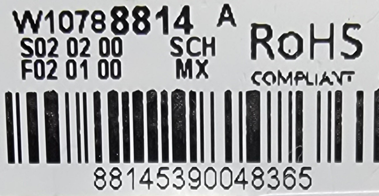 Genuine Refrigerator Kitchen Aid Control Board Part#W10788814
