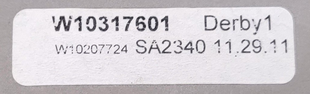 Genuine Refrigerator Kitchen Aid Dispenser Panel w/Board Part#W10207724