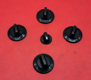 Genuine Cooktop GE Knob Set Part#WB03X0800 WB03X0799