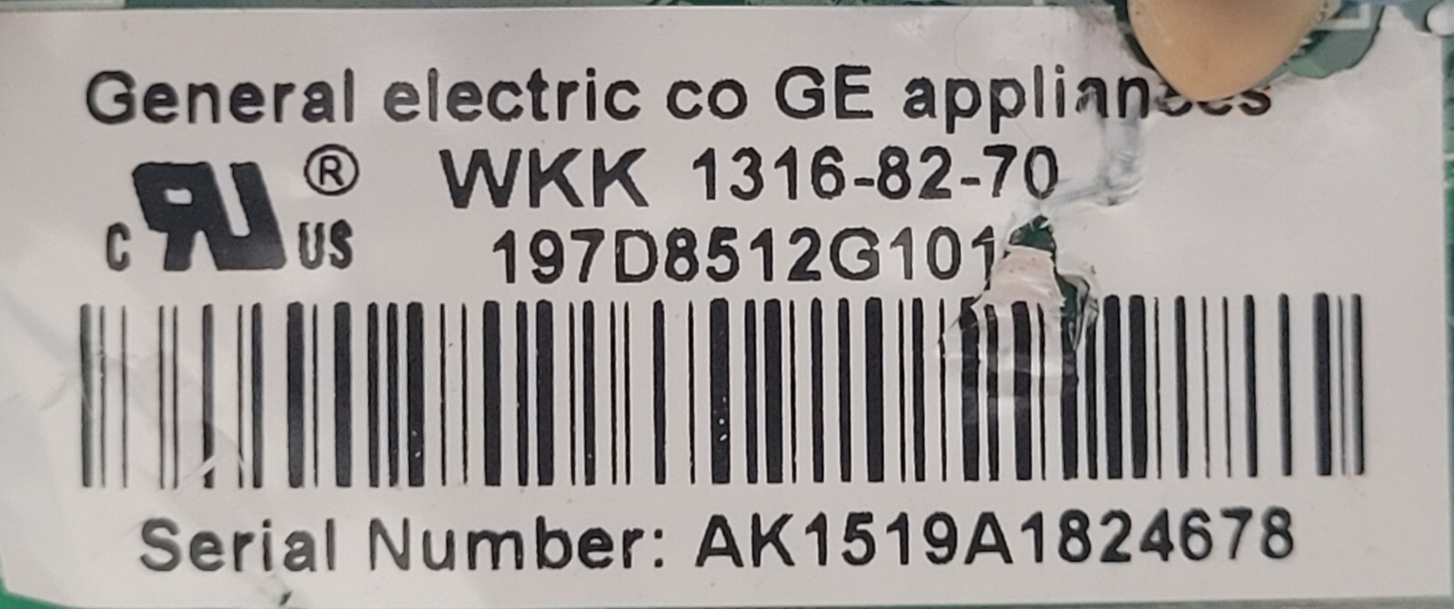Genuine Refrigerator GE Circuit Board Part#197D8512G101