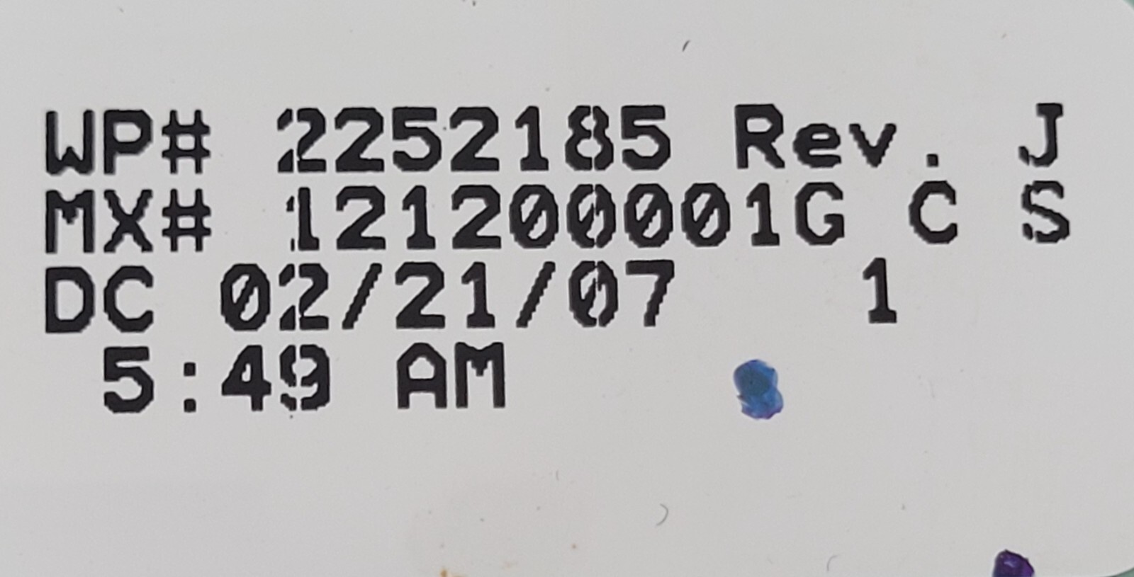 Genuine Refrigerator Kitchen Aid Dispenser Front Panel Part#121200001G 2252185