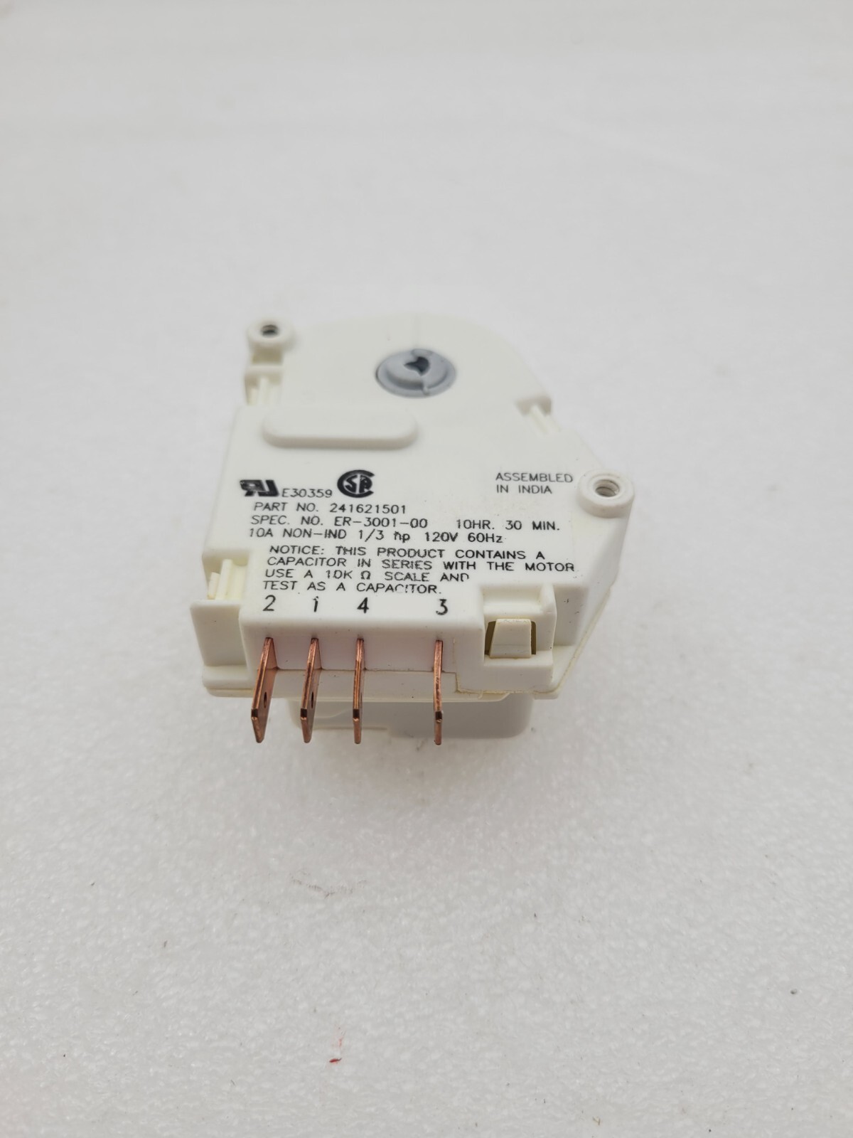 Genuine Kenmore Refrigerator Defrost Timer Part#241621501