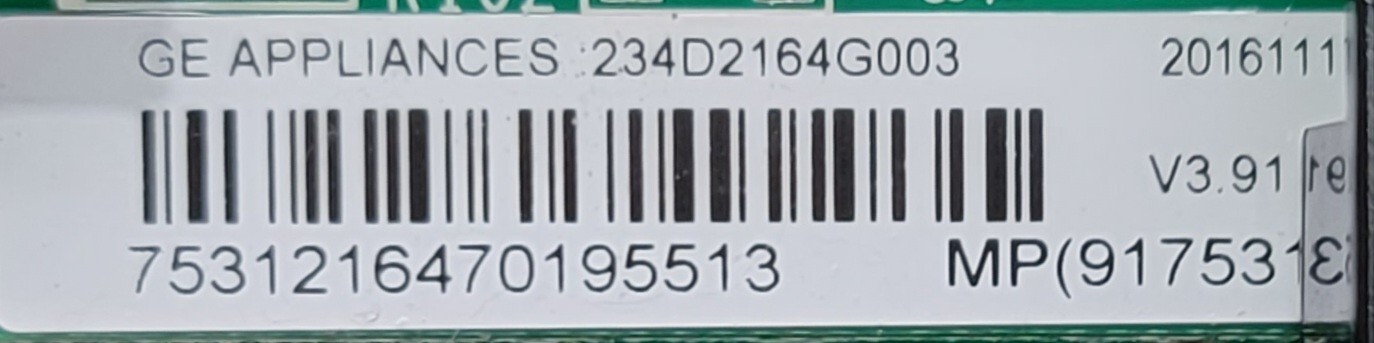 Genuine Dryer GE Control Board Part#234D2315G003 234D2164G003