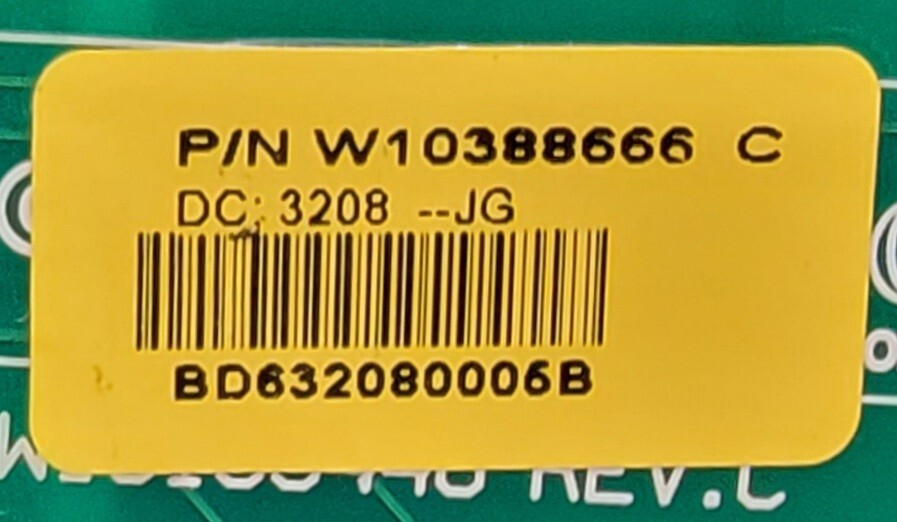 Genuine Dryer Maytag Control Board Part#W10388666