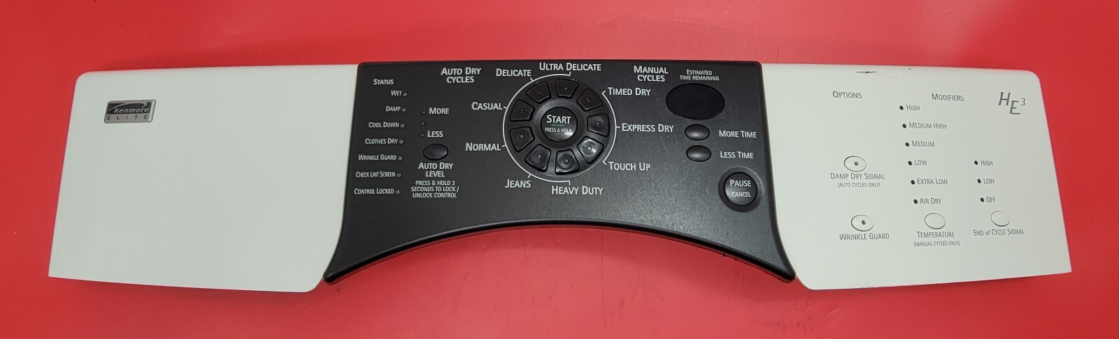 Genuine Dryer Kenmore Control Panel Part#8529879