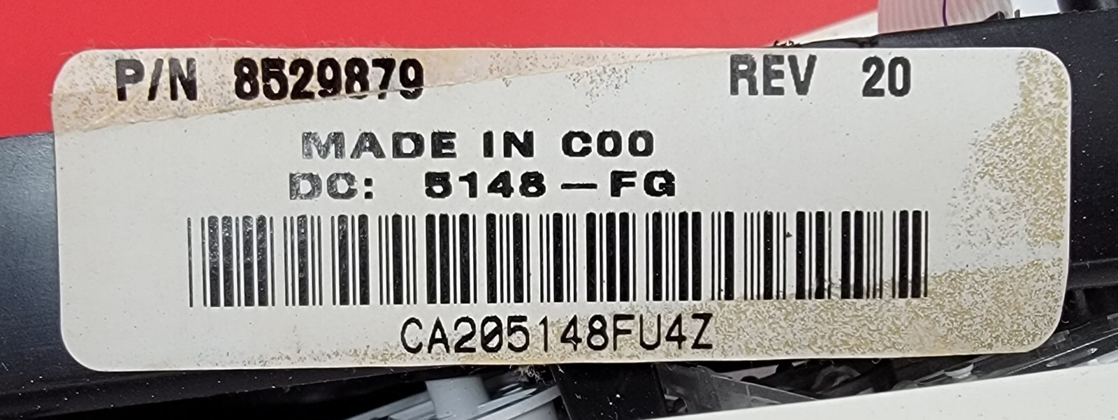 Genuine Dryer Kenmore Control Panel Part#8529879