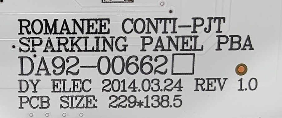 Genuine Refrigerator Samsung Display Control Board Part#DA97-15112C DA92-00662
