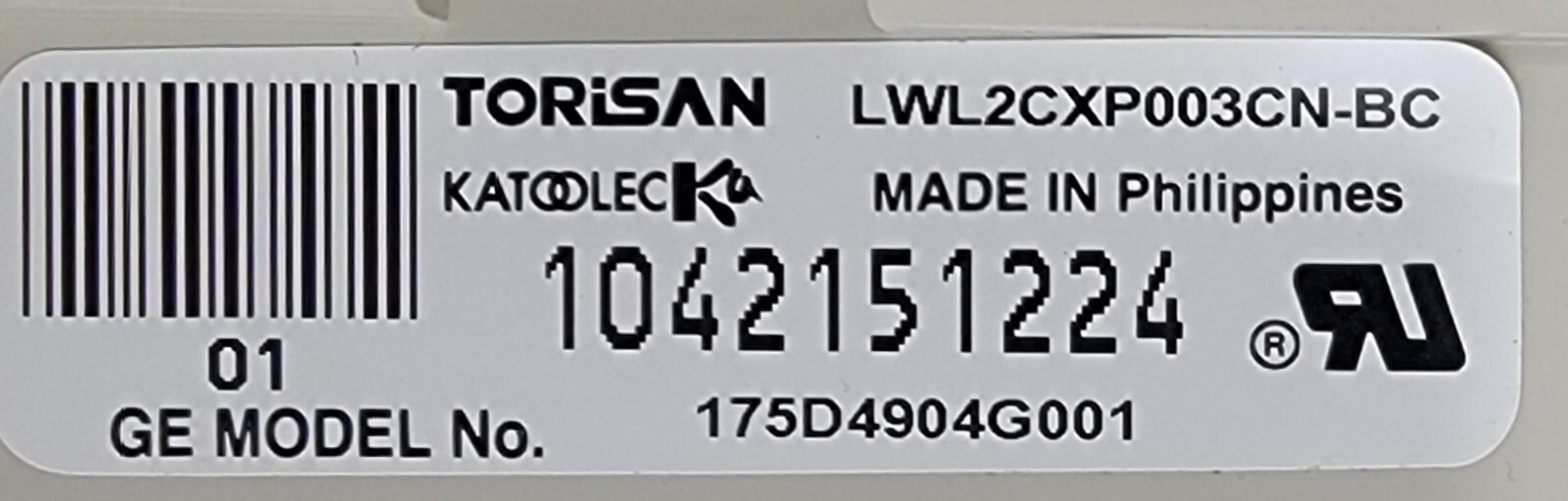 Genuine Washer GE Control Board Part#175D4904G001