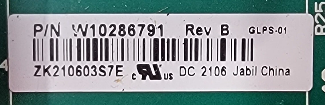 Genuine Double Oven Jenn-Air Control Board Part#W10286791