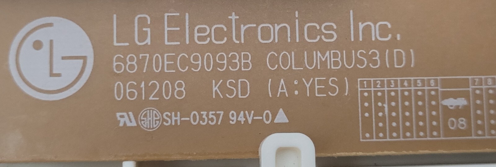 Genuine Dryer LG Circuit Board Part#6871EC2123B 6871EL1004C