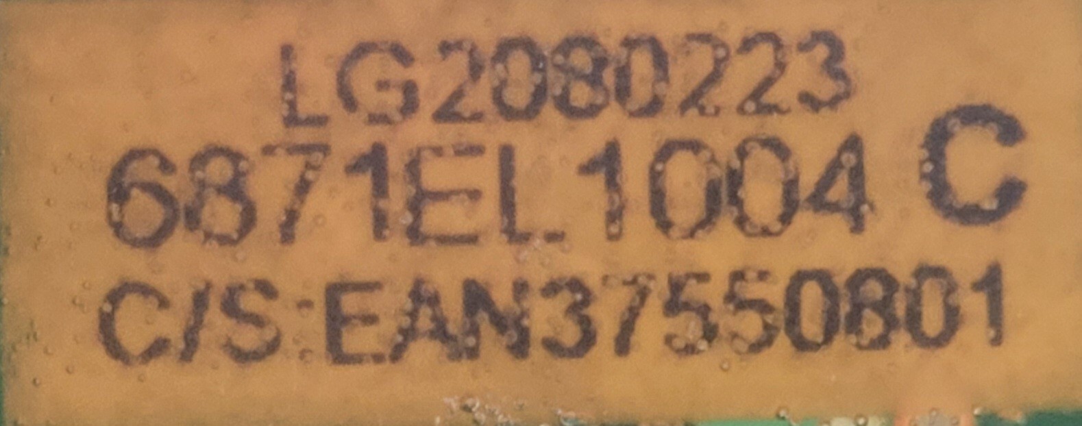 Genuine Dryer LG Circuit Board Part#6871EC2123B 6871EL1004C
