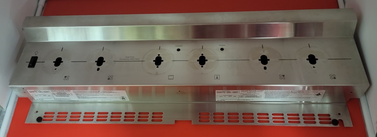Genuine Oven Viking Control Panel Part#022608C00014870