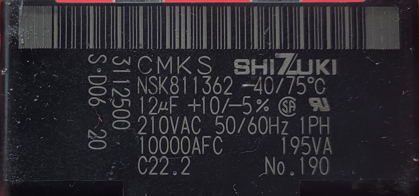 Genuine Refrigerator Sub-Zero Capacitor Part#3112500 NSK811362