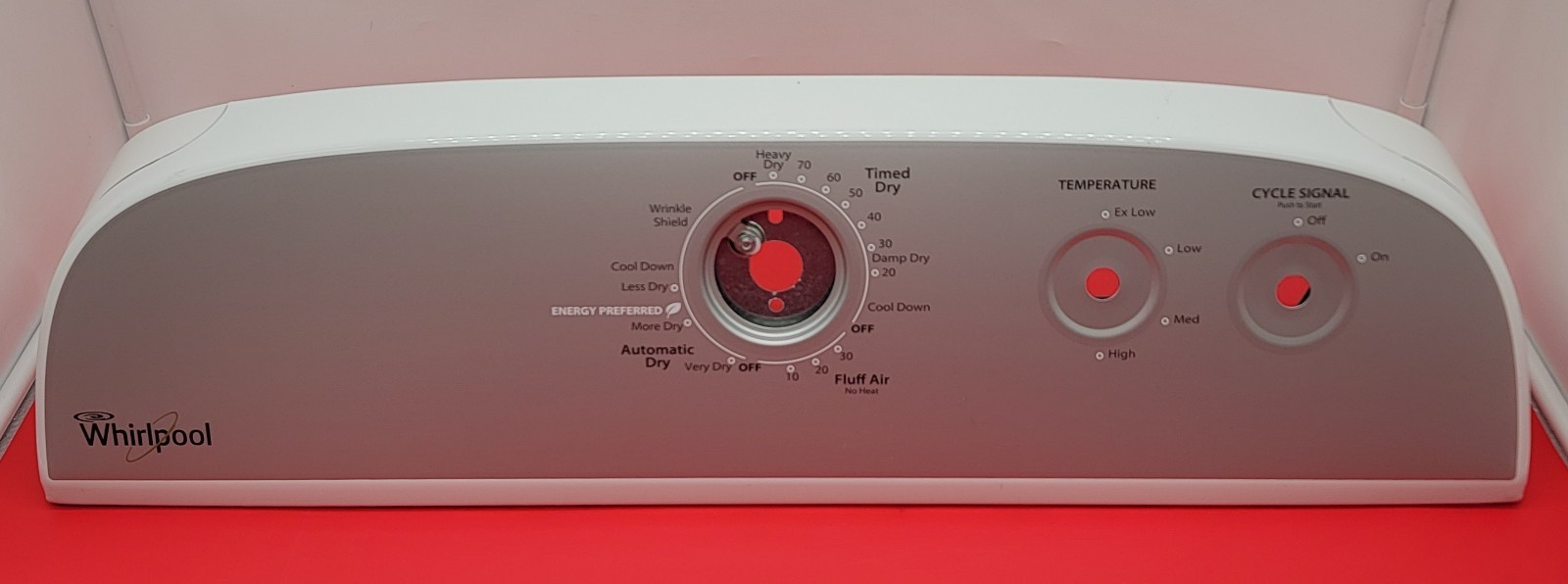 Genuine Dryer Whirlpool Control Panel Part#W10557237