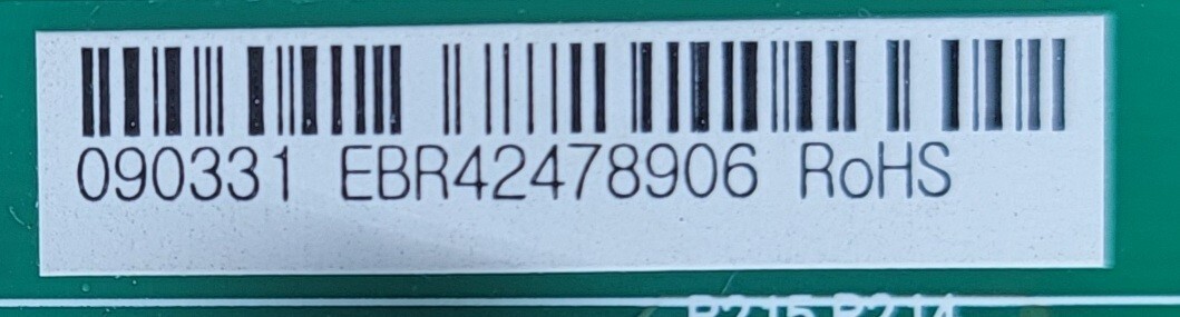 Genuine Refrigerator LG Control Board Part#EBR42478906