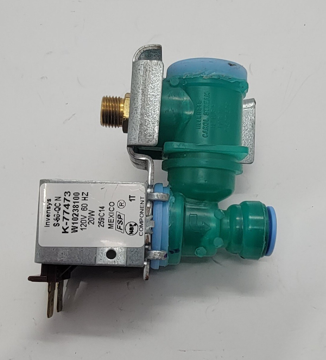 Genuine Refrigerator Whirlpool Water Inlet Valve Part#W10238100