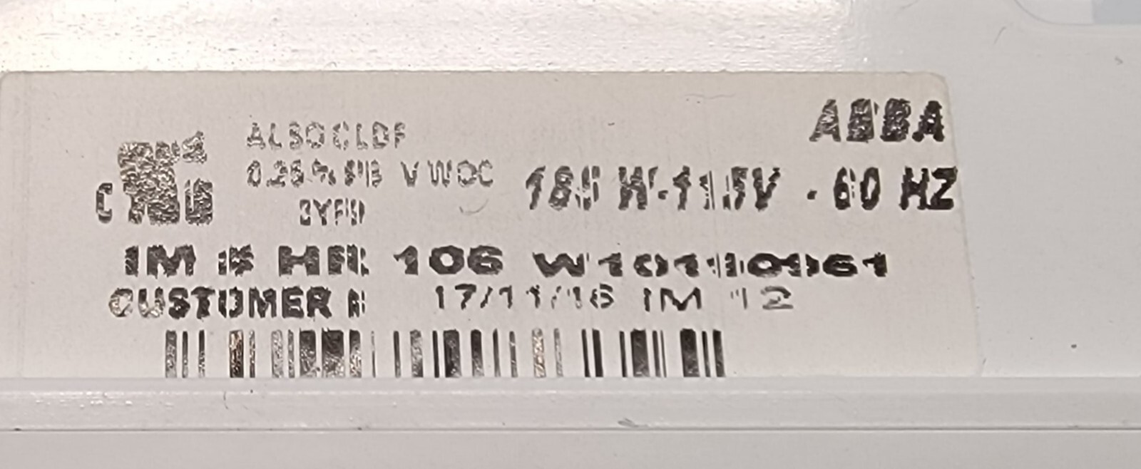 Genuine Refrigerator Whirlpool Ice Maker Part#W10190961