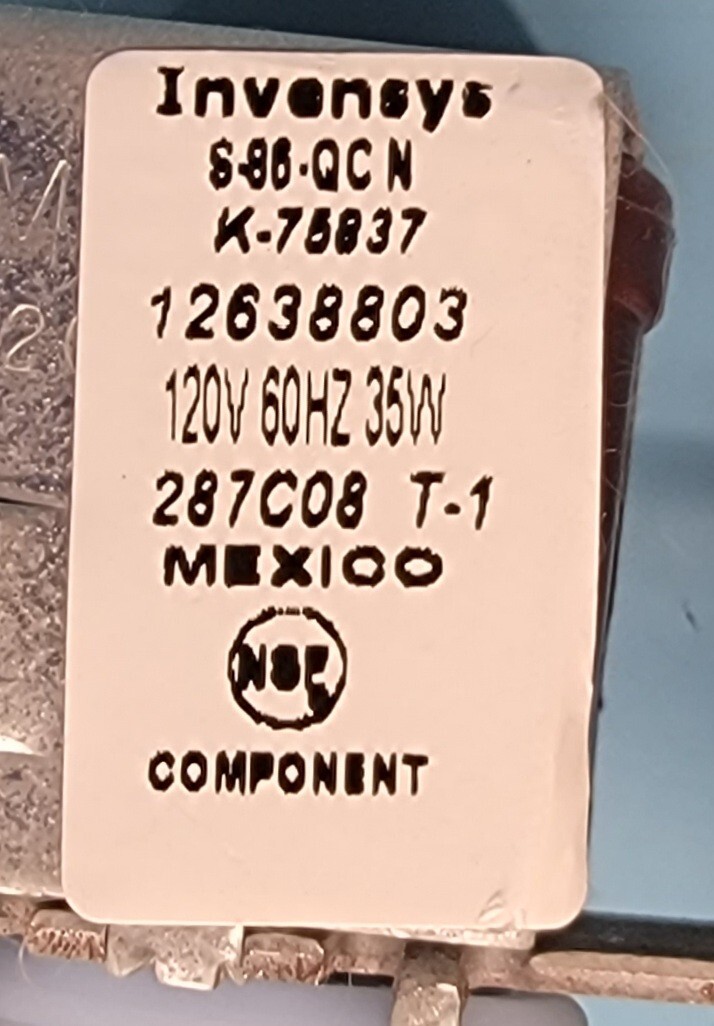 Genuine Refrigerator Amana Water Inler Valve Part#12638803
