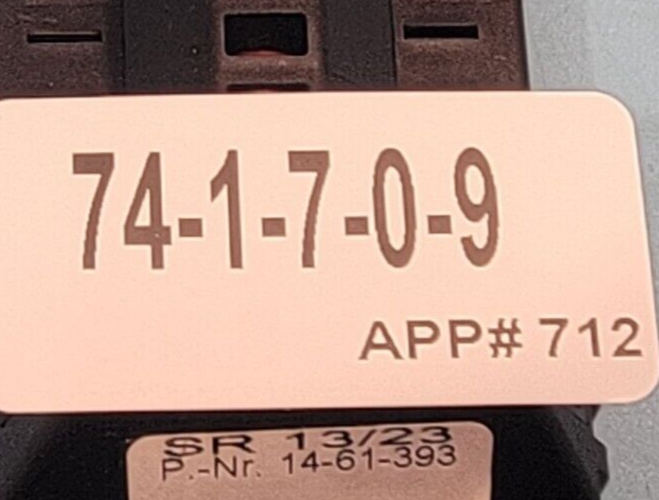 Genuine Cooktop Thermador Switch Part#14-61-393