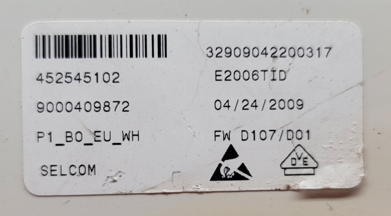 Genuine Refrigerator Bosch Control Board Part#9000409872 452545102 E2006TID