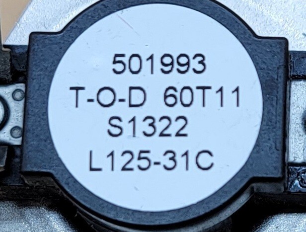 Genuine Dryer Kenmore Thermostat Part#501993