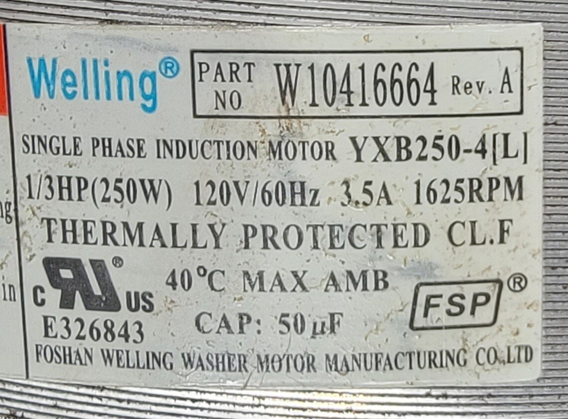 Genuine Washer Maytag Drive Motor Part#W10416664