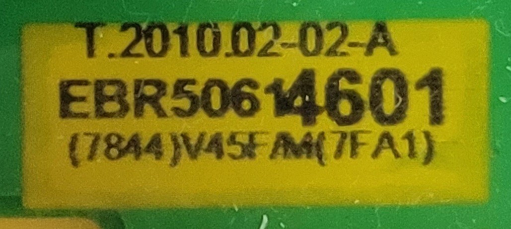 Genuine Washer LG Control Board Part#EBR50614601