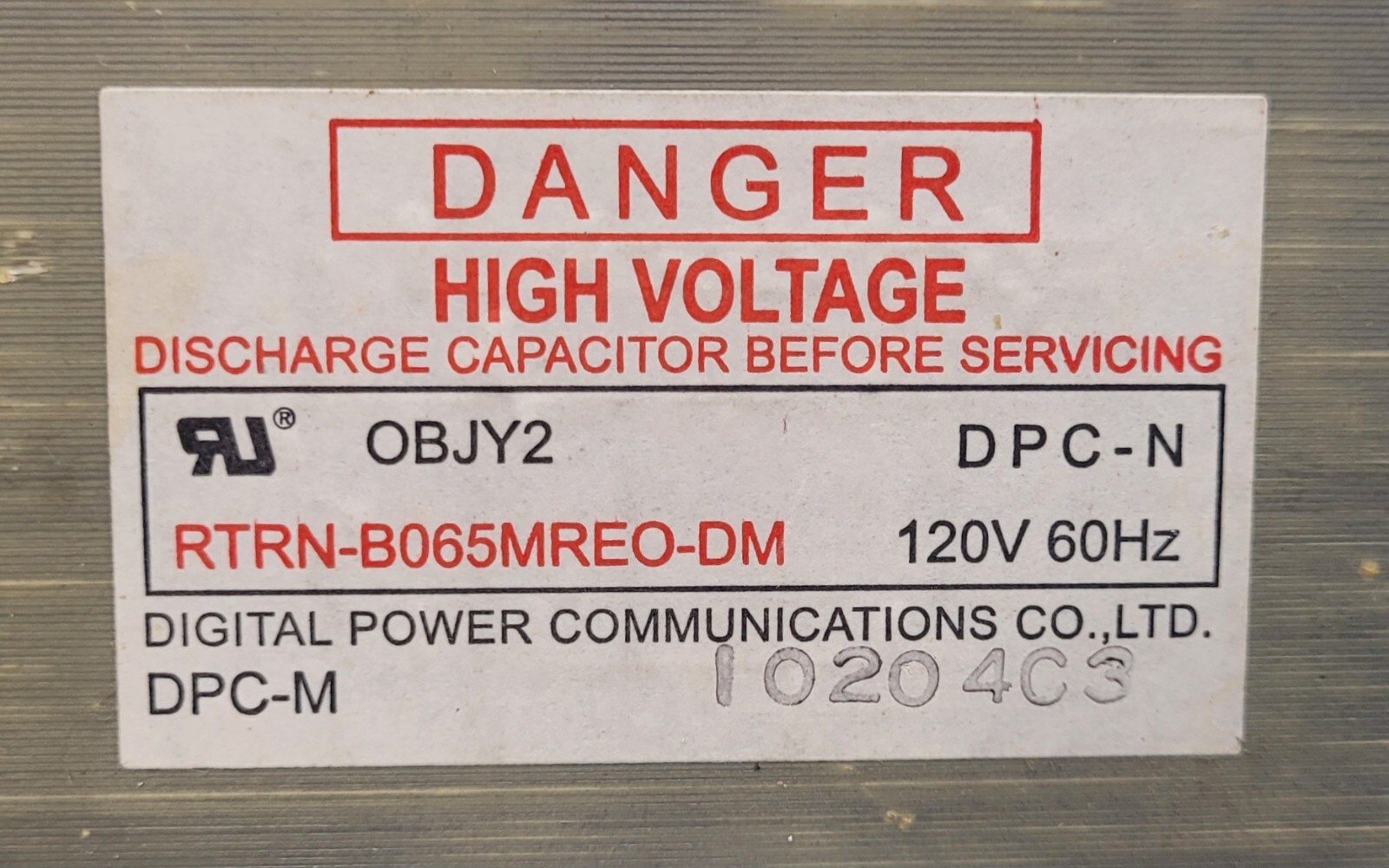 Genuine Microwave Viking Transformer Part#OBJY2